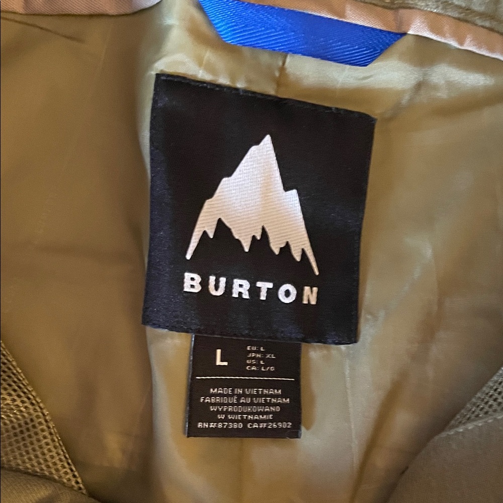 Burton Khaki Utility ski pants men’s size large - Picture 6 of 12
